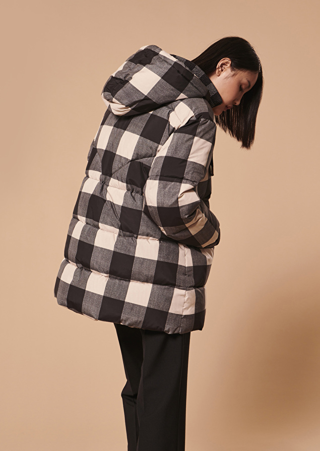 Daphne black quilted gingham padded jacket Black TARA JARMON