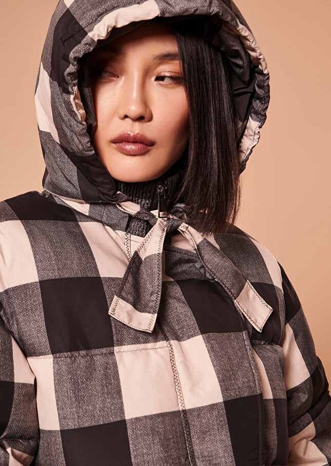 Daphne black quilted gingham padded jacket Black TARA JARMON