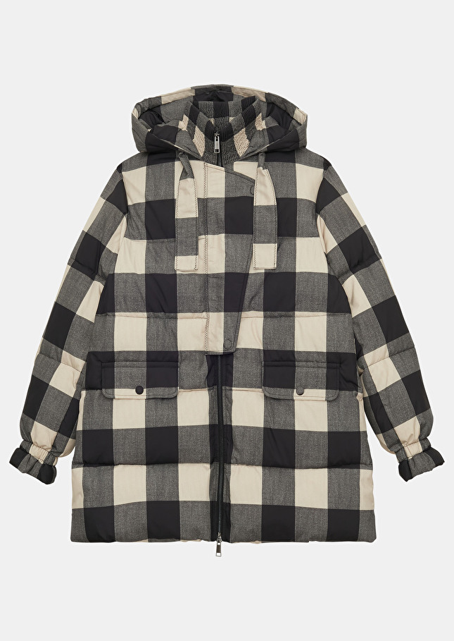 Daphne black quilted gingham padded jacket Black TARA JARMON