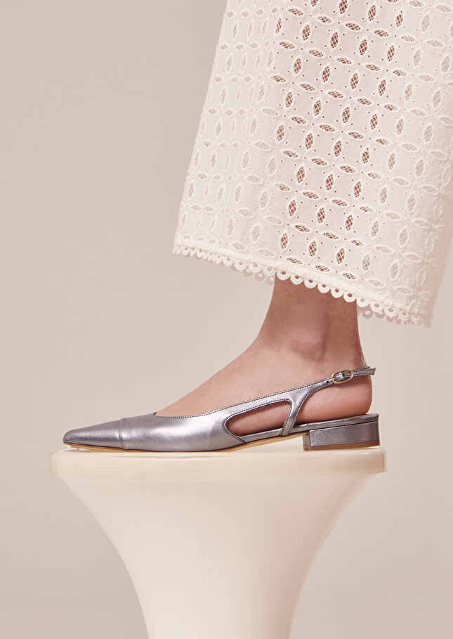 Katia blue pumps in metallic leather Denim TARA JARMON