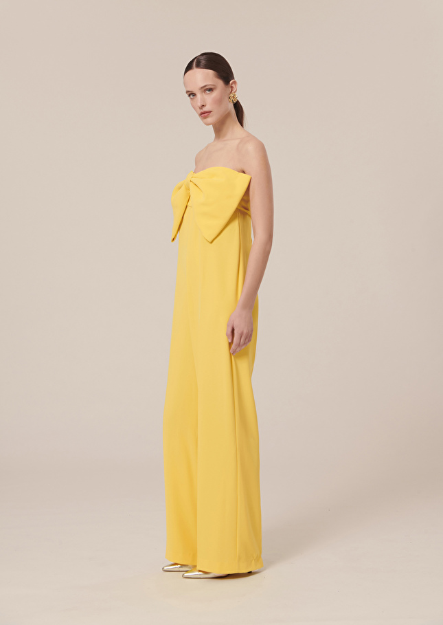 Cœur yellow crepe jumpsuit Yellow TARA JARMON