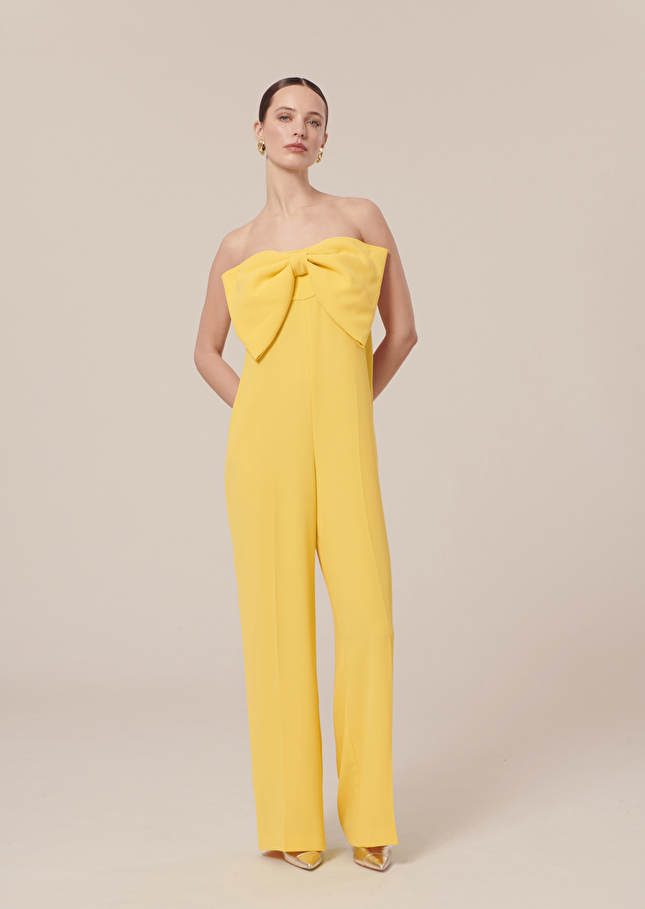 Cœur yellow crepe jumpsuit Yellow TARA JARMON
