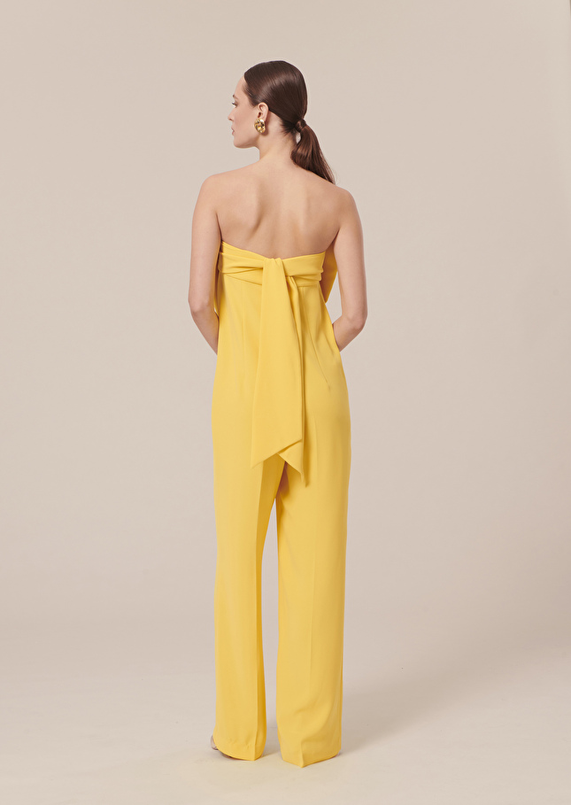 Cœur yellow crepe jumpsuit Yellow TARA JARMON