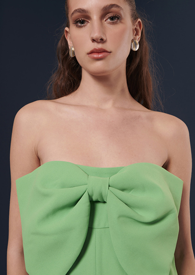 Cœur green crepe jumpsuit Green TARA JARMON