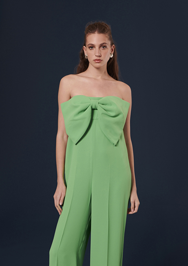 Cœur green crepe jumpsuit Green TARA JARMON