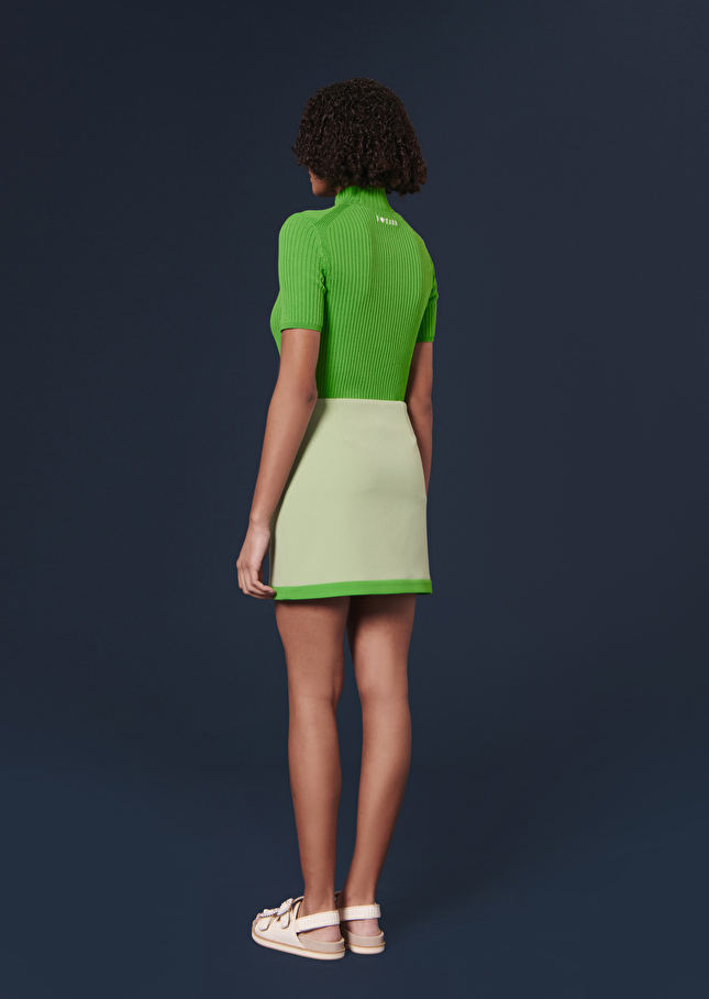 Julianna green double canvas skirt Jade TARA JARMON