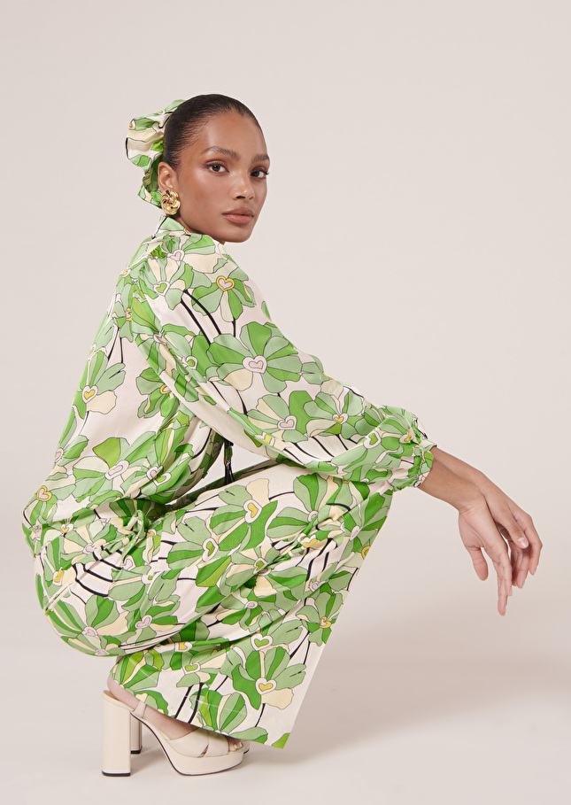 Primavera green floral printed pants Green TARA JARMON