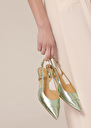 Kaia green metallic leather shoes Green TARA JARMON