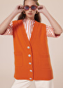 Ginny orange cardigan in alpaga and merinos wool Orange TARA JARMON