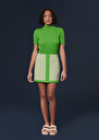 Julianna green double canvas skirt Jade TARA JARMON