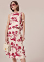 Jeannette ecru floral printed skirt Off-white TARA JARMON