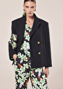 Marcello midnight blue double cotton coat Nocturnal TARA JARMON