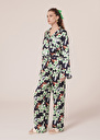 Porticcio midnight blue flower printed pants Charcoal, Nocturnal TARA JARMON