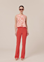 Phoenix coral double canvas pants Coral, Green, Off-white TARA JARMON