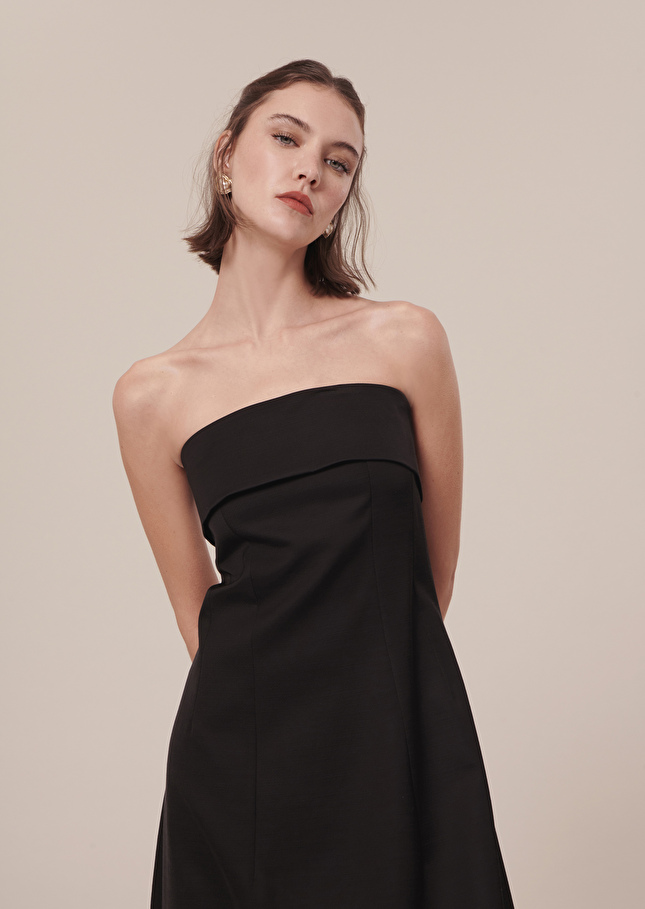Roy black satin dress Black TARA JARMON
