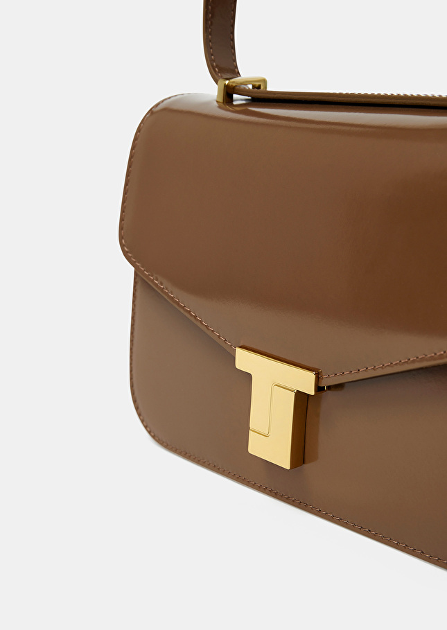 8 bis taupe leather bag Taupe color TARA JARMON