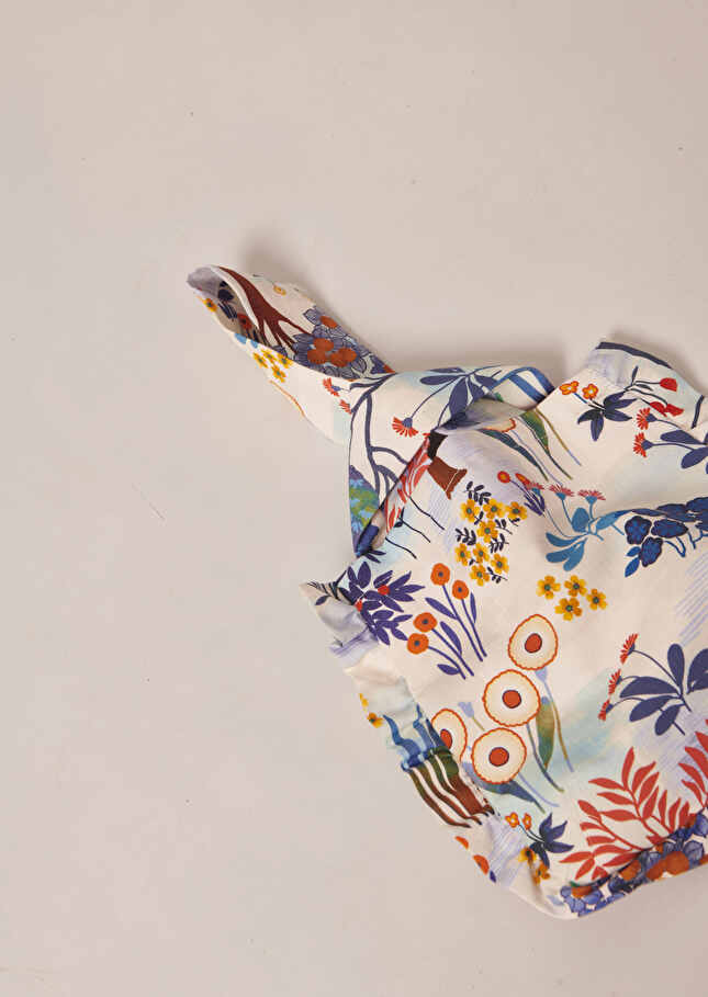 Soledad blue flower printed soft bag Blue TARA JARMON