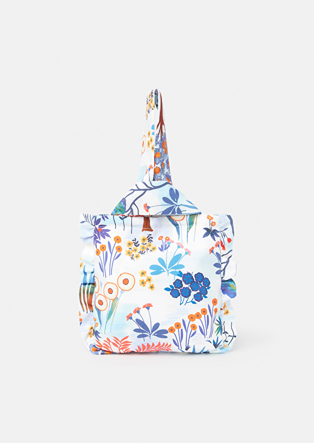 Soledad blue flower printed soft bag Blue TARA JARMON