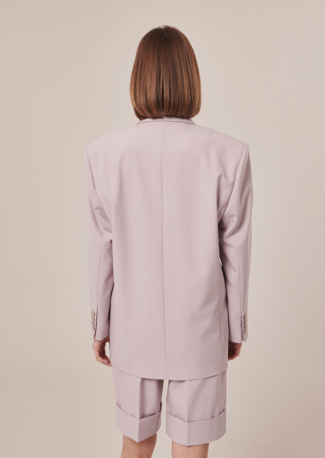 Victoria purple cold wool suit jacket Parma TARA JARMON