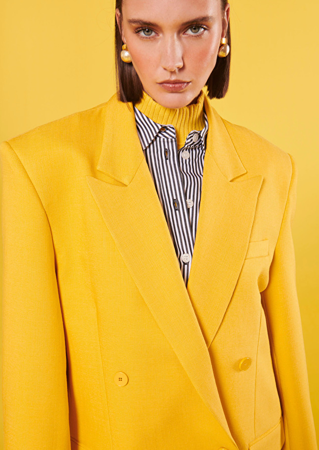 Victoria yellow suit jacket Yellow TARA JARMON