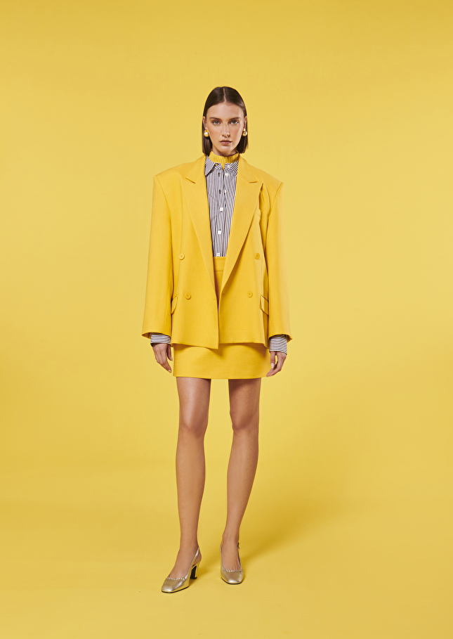 Victoria yellow suit jacket Yellow TARA JARMON
