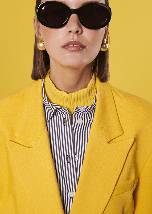 Victoria yellow suit jacket Yellow TARA JARMON