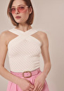 Prana ecru knit top Off-white TARA JARMON