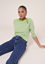 Pastelle green cotton and wool sweater Jade TARA JARMON