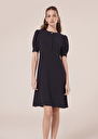 Roucoule midnight blue crepe dress Nocturnal TARA JARMON