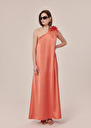 Rekia coral dress in fluid satin Coral TARA JARMON