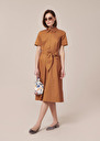 Retronie brown crisp poplin dress Cognac, Nocturnal TARA JARMON