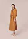 Rivoltine brown crisp poplin dress Cognac TARA JARMON