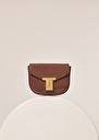 8 bis mini taupe leather bag Black, Craie, Taupe color TARA JARMON