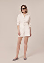 Sylviane white cotton shorts Beige, White TARA JARMON