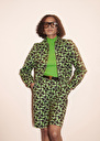 Samuel midnight blue with green graphic design shorts Green TARA JARMON