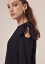 Tournesol midnight blue crepe top Nocturnal TARA JARMON