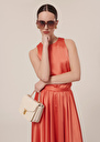 Tellia coral top in fluid satin Coral TARA JARMON