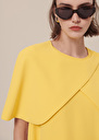 Valentina yellow crepe cape Green, Off-white, Yellow TARA JARMON