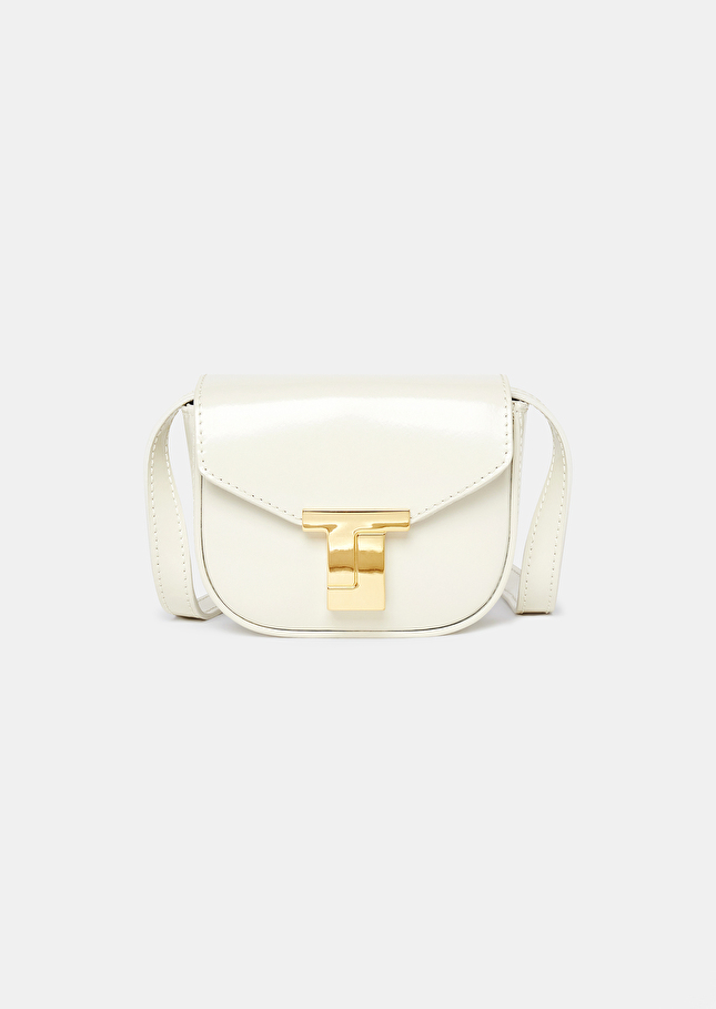 8 bis mini ecru leather bag Craie TARA JARMON