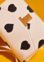 8 bis ecru with black polka hearts bag Craie, Taupe color TARA JARMON