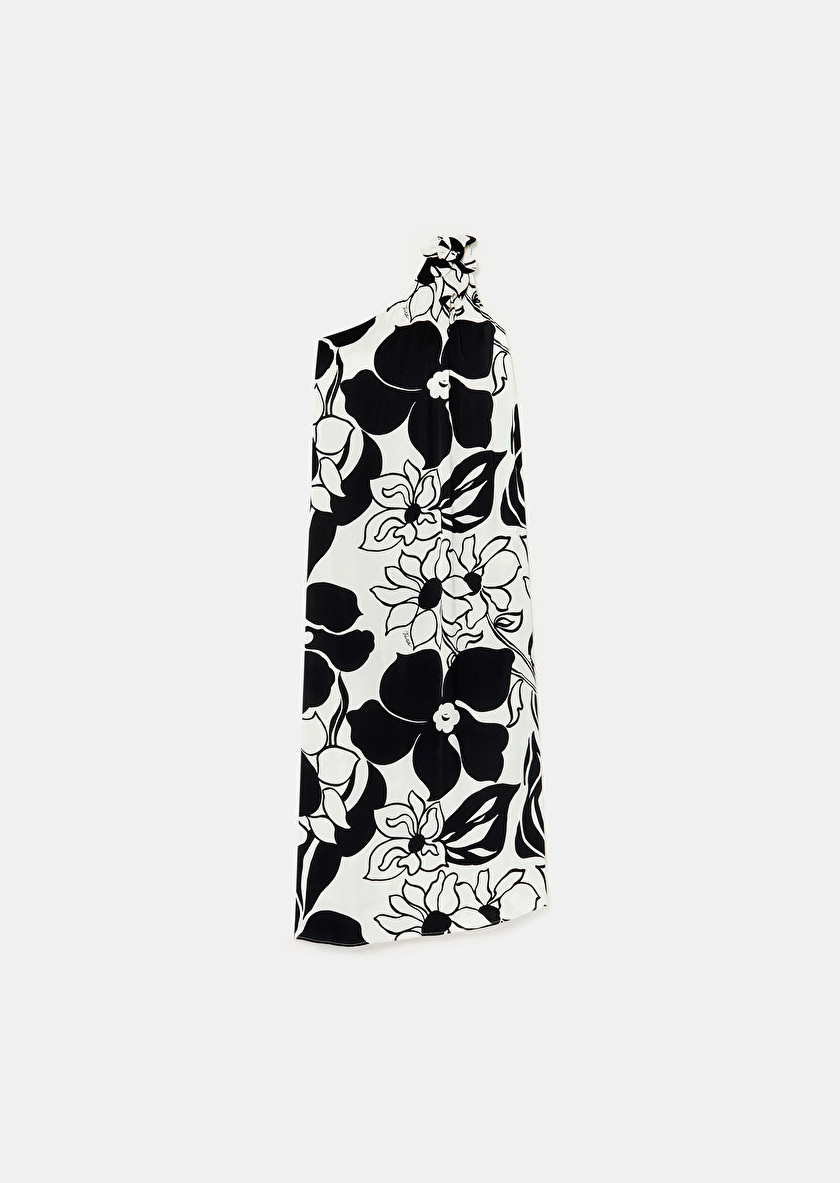 Rekia ecru with black flowers dress Craie TARA JARMON