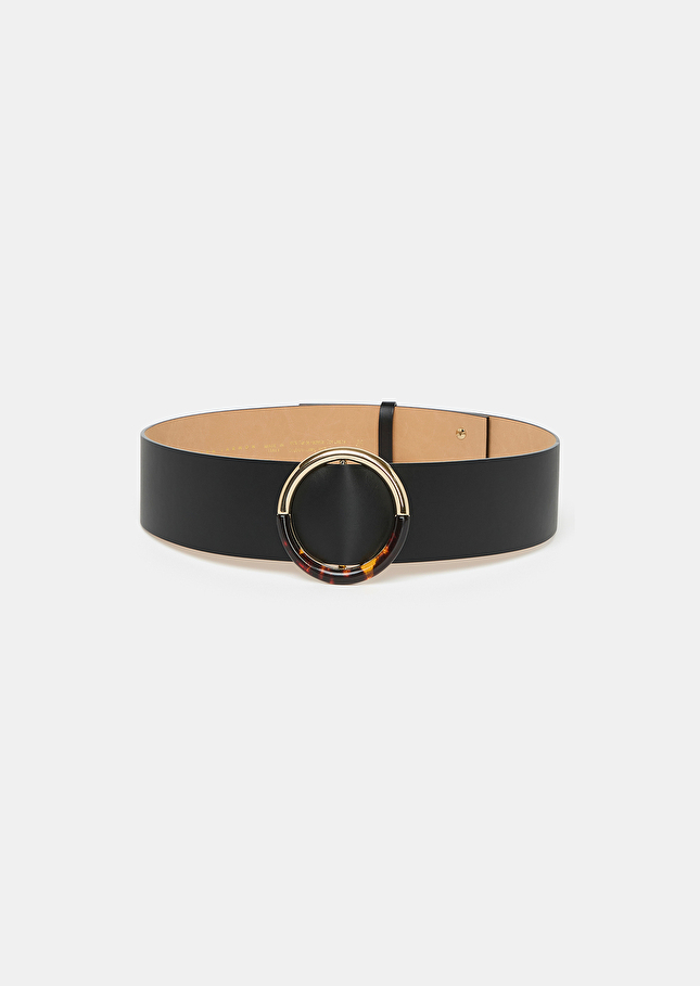 Lauren black smooth leather belt Black TARA JARMON