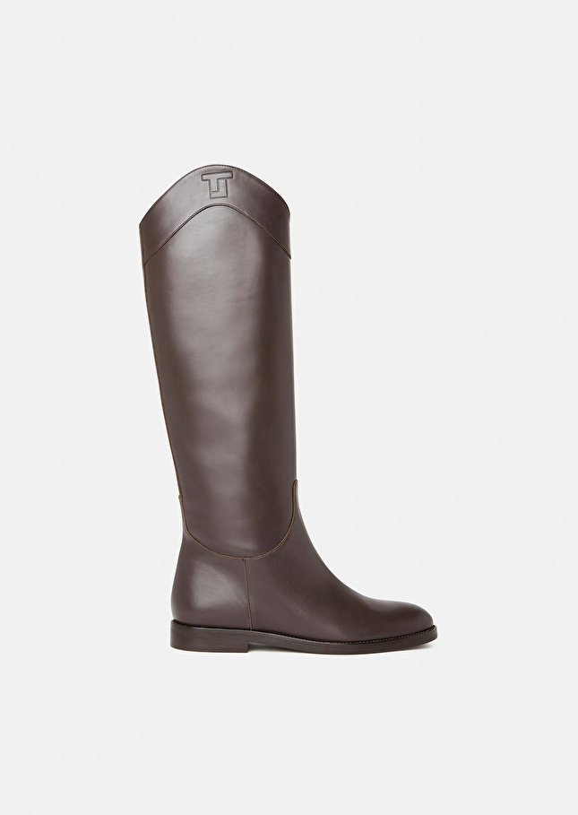 Kayleigh brown leather boots Chocolate TARA JARMON