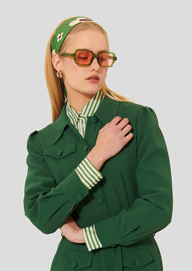 Calice green crepe jumpsuit Green TARA JARMON
