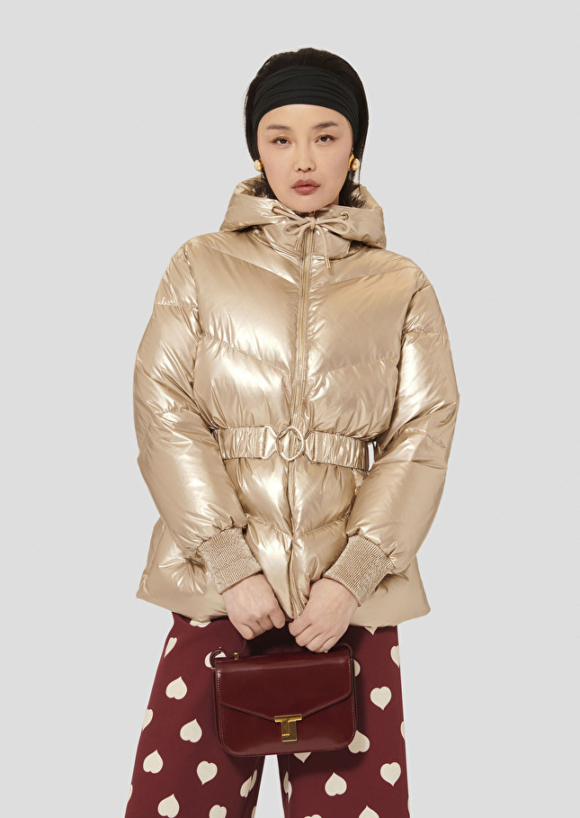 Dina golden down jacket Champagne TARA JARMON
