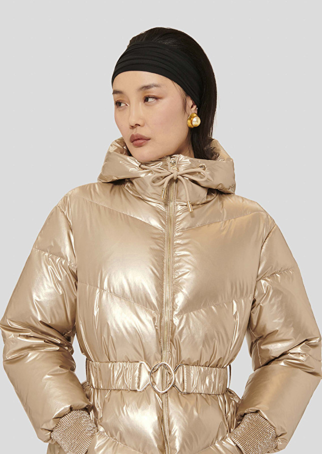 Dina golden down jacket Champagne TARA JARMON