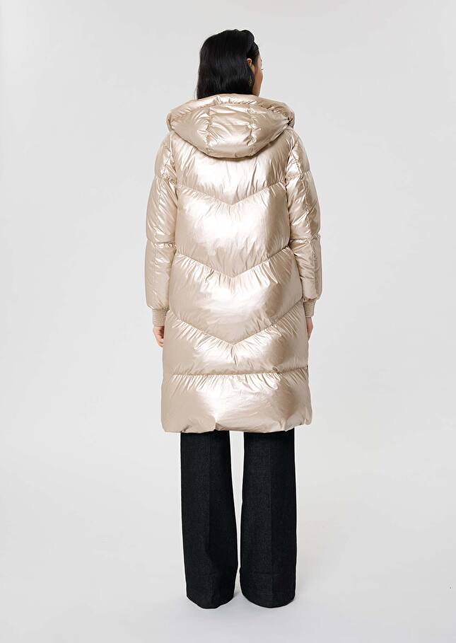 Darcy golden down jacket Champagne TARA JARMON