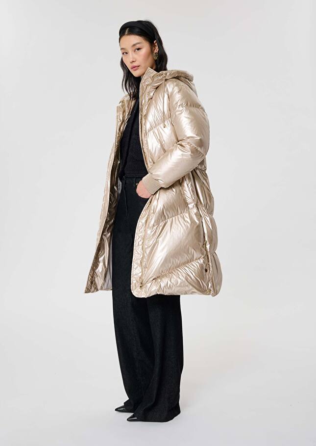 Darcy golden down jacket Champagne TARA JARMON