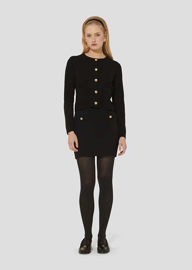 Gyslain black wool cardigan Black TARA JARMON