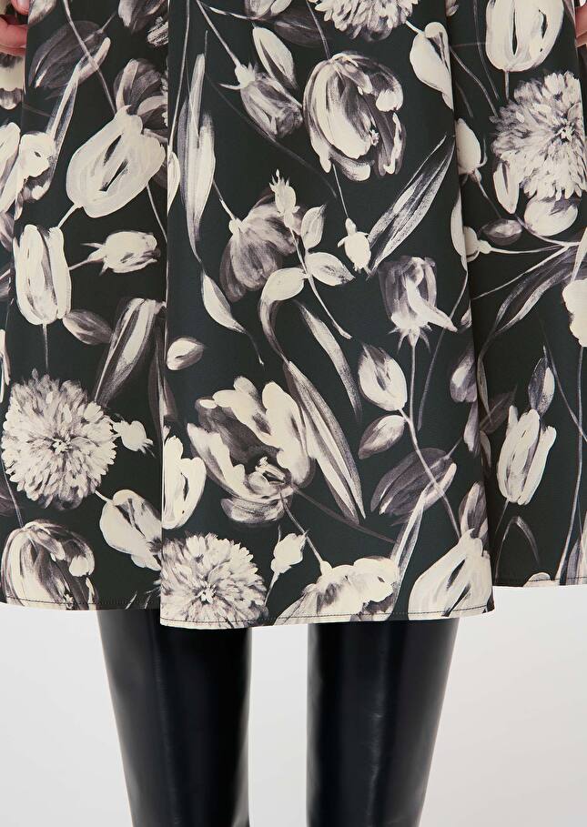 Joe black with ecru tulip print skirt Craie TARA JARMON